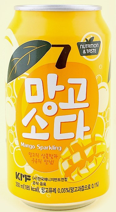 SAMJIN【芒果汁汽水】韩国进口 碳酸饮 350ml